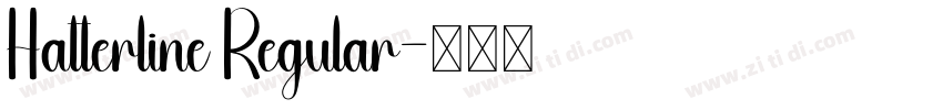 Hatterline Regular字体转换